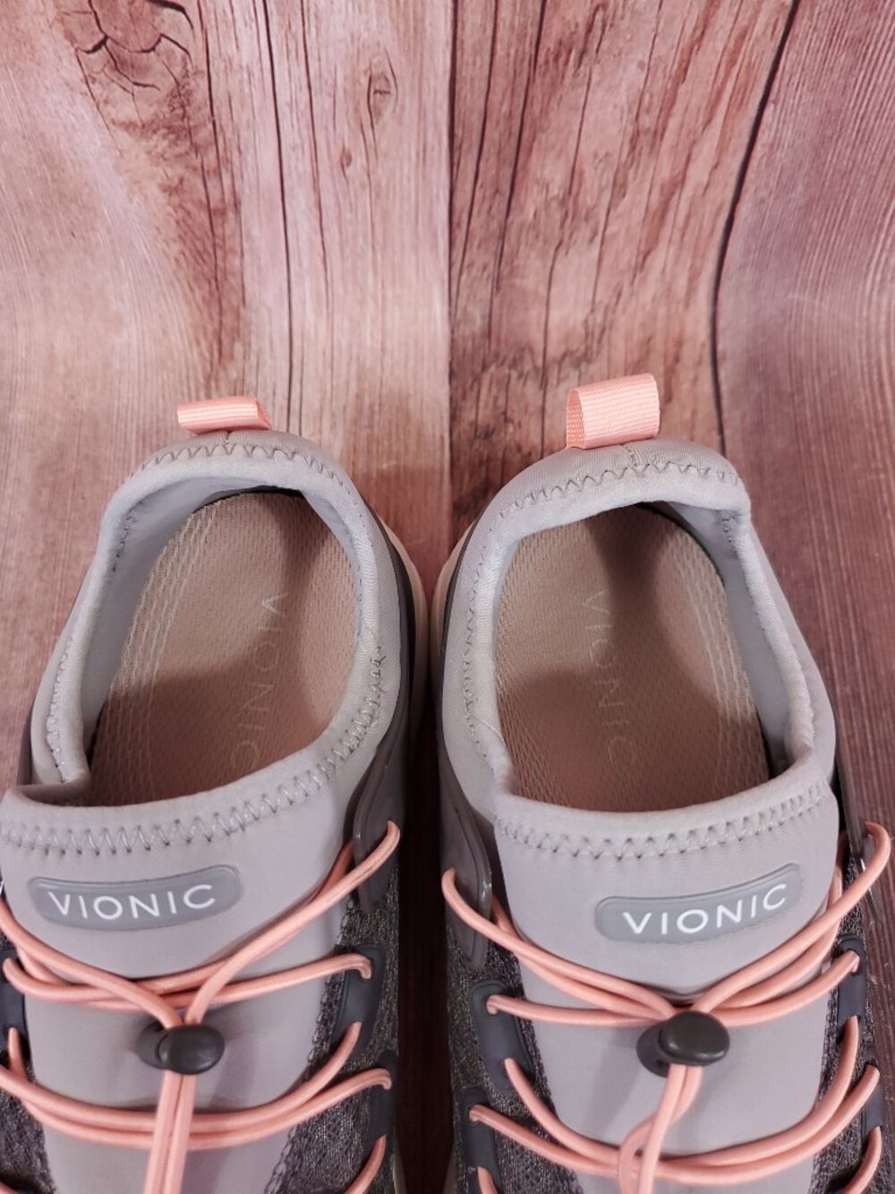 Vionic London Womens Size 9 1st Ray Technology Orthotic Shoes Sneakers Grey Pink - Picture 7 of 14